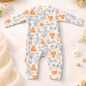 Home Bear Parade Cotton Romper