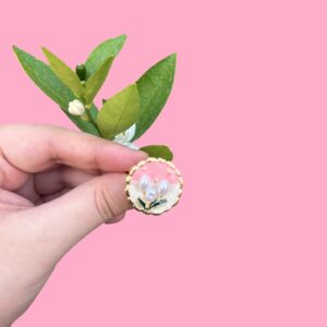 Pink Resin Rings